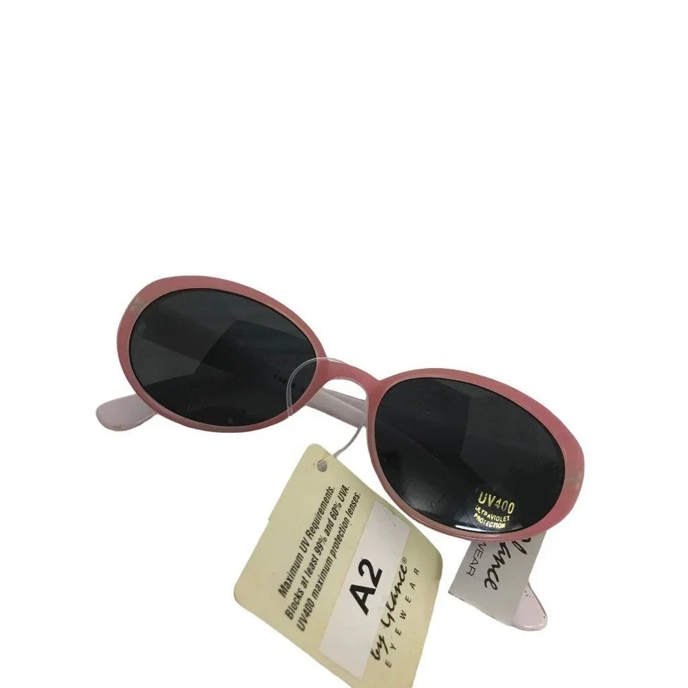 Pink Children's Youth New Glance Sunglasses Oval UV400 Protection